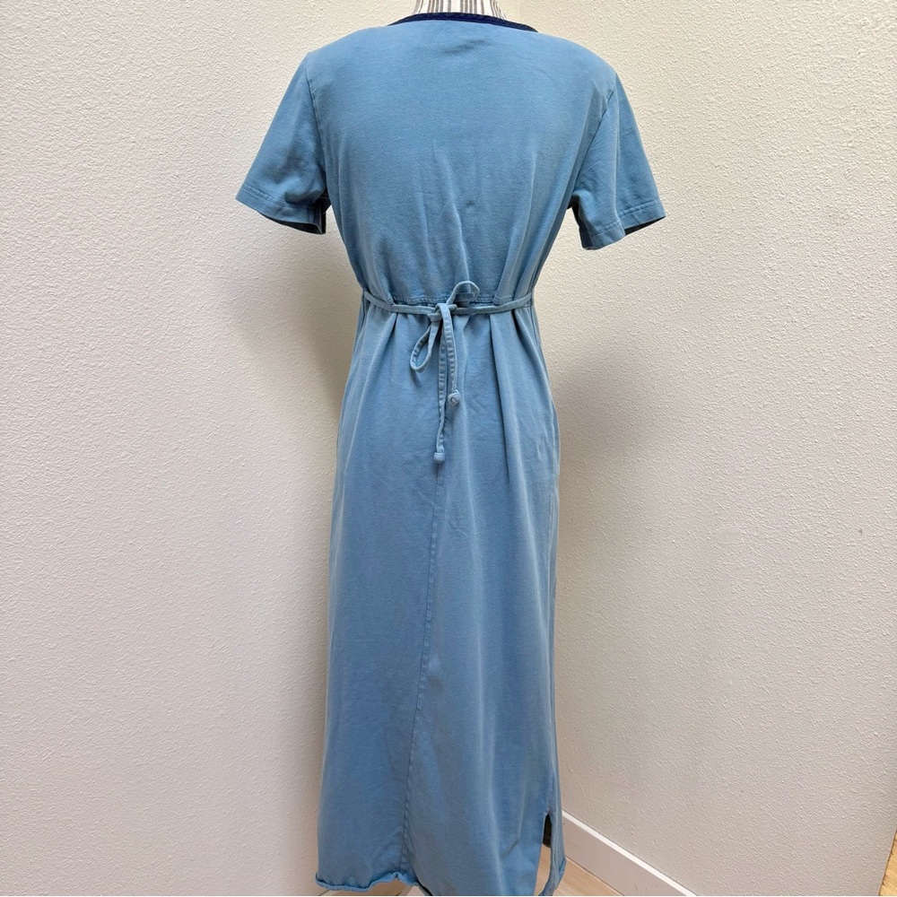 Vintage 90s Coastal Crab Embroidered Maxi Dress Small - Picture 3 of 4
